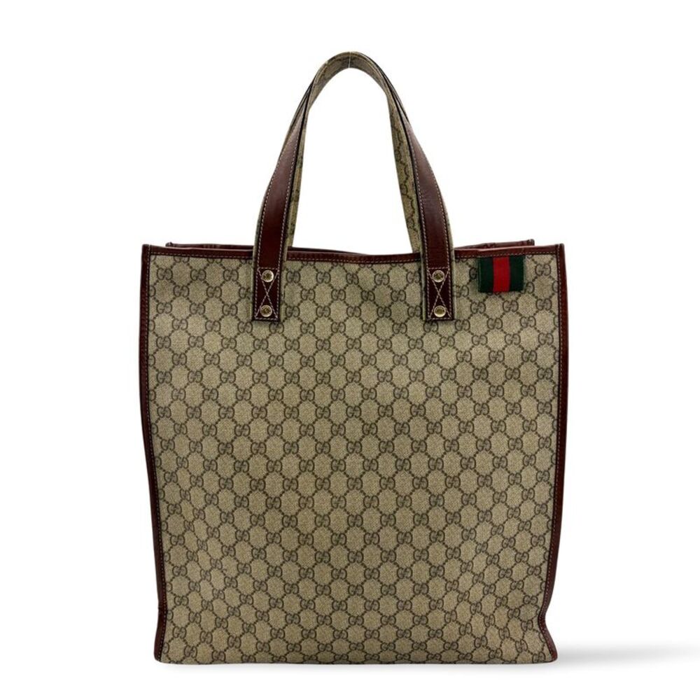 Gucci Ophidia Shopping Gg Coated Canvas Brown Canvas Tote Bag Bag